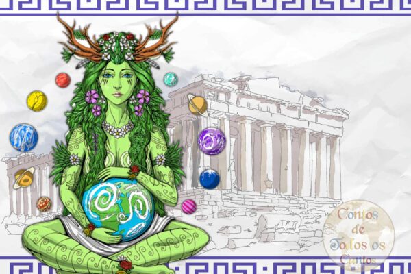 Gaia, a deusa primordial da terra na mitologia grega