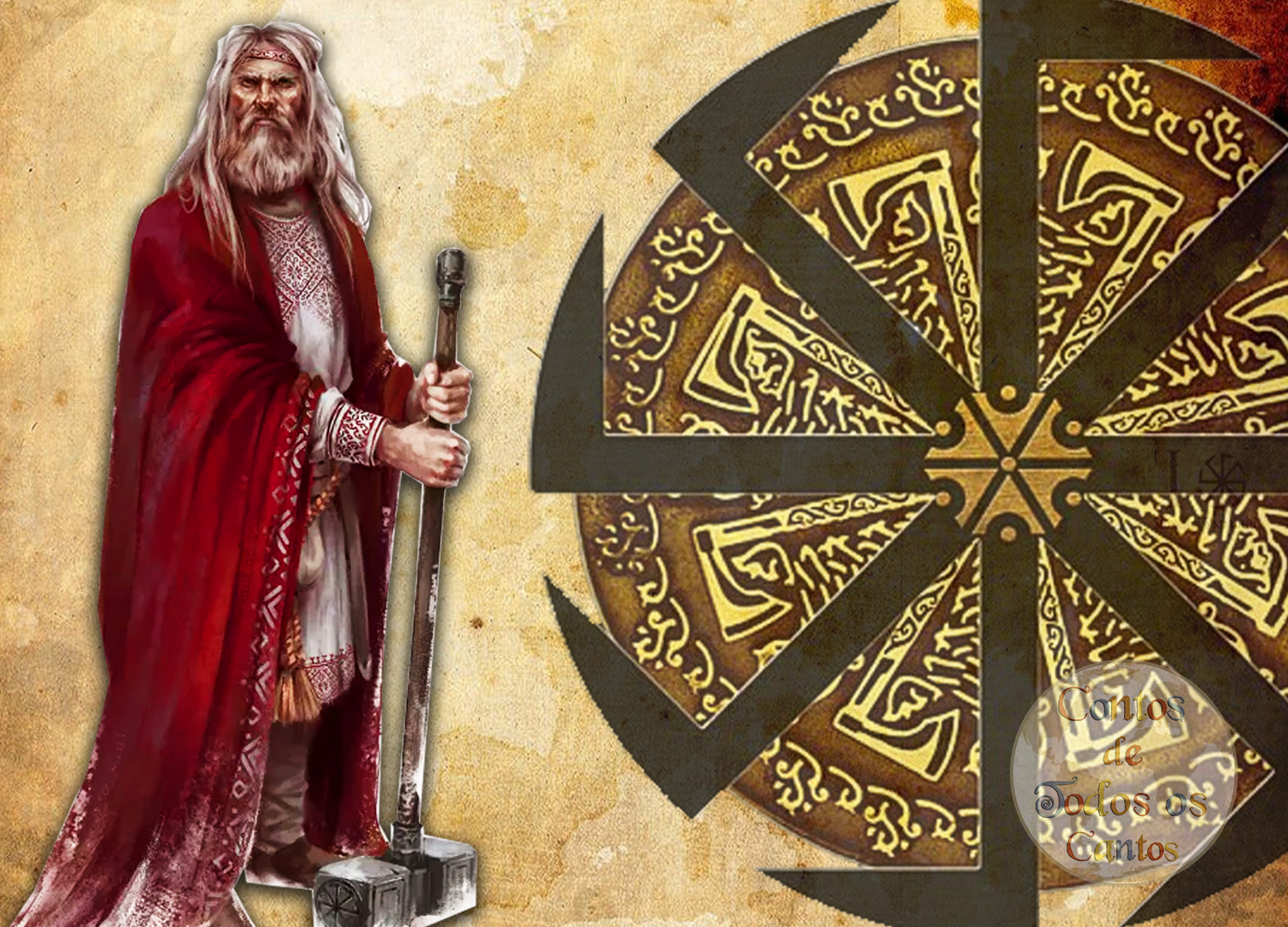 Svarog, o deus do fogo, do sol e da forja dos eslavos